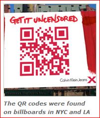 QR Code Billboards campaign for Calvin Klein Jeans in NYC and LA