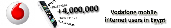 4 million Vodafone mobile internet users. That means more than 8 million mobile internet users in Egypt